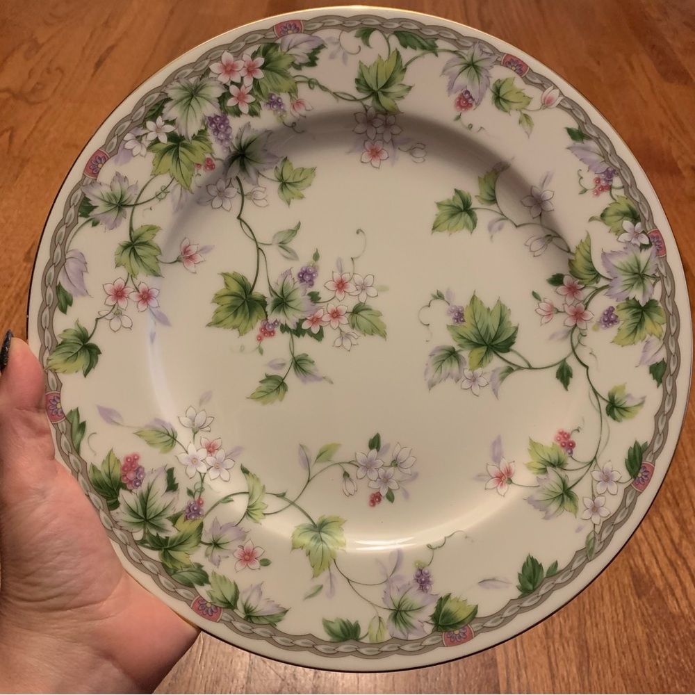 NIB Andrea by Sadek Monica Cake Set Plate & Server 11" Dia Made in Japan - Picture 4 of 14